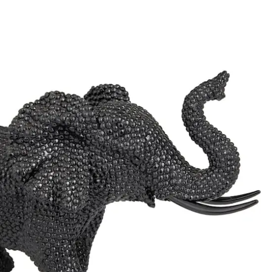14" Black Contemporary Elephant Sculpture {4}