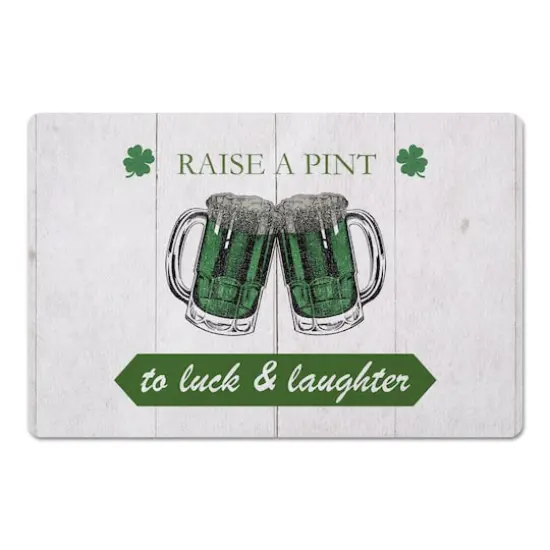Pint Luck Laughter Beer 27" x 18" Floor Mat {1}