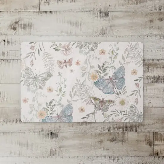 Butterflies Floor Mat White {3}