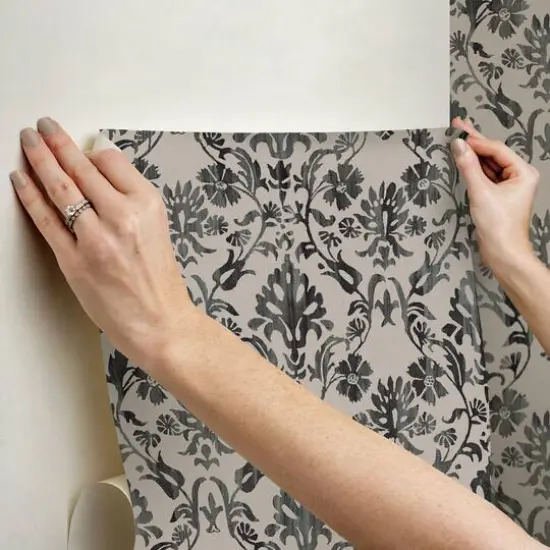RoomMates Blooming Damask Peel & Stick Wallpaper Taupe {9}