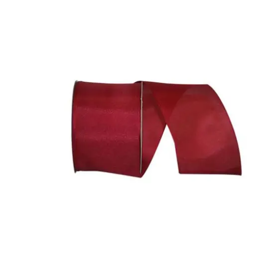 Reliant 2.5" x 25yd. Rhapsody Taffeta Wired Ribbon Scarlet {1}