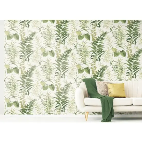 RoomMates Fern Forest Peel & Stick Wallpaper Mural Green {4}
