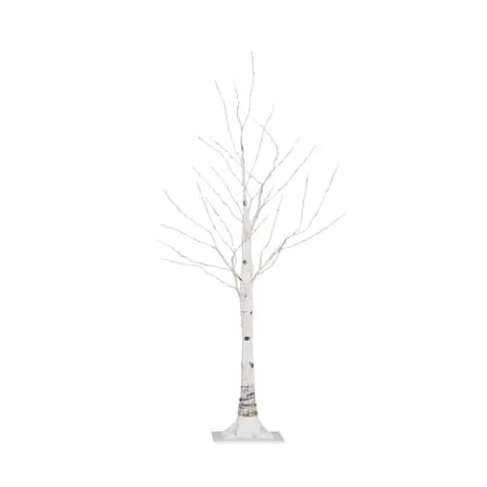 3ft. Pre-Lit White Birch Artificial Christmas Tree, Warm White LED Lights {1}
