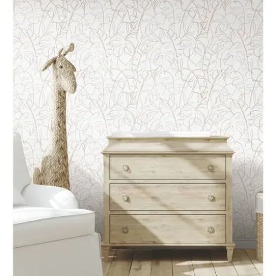 RoomMates Tamara Day Tropical Signature Peel & Stick Wallpaper White and Light Brown {6}