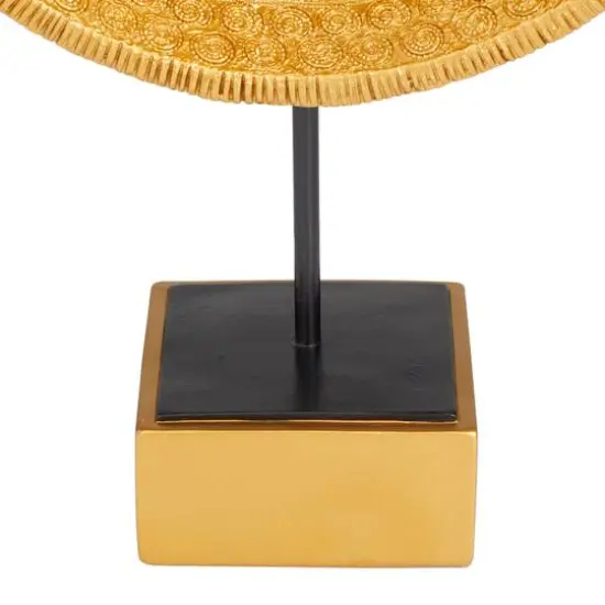 Gold Polystone Glam Sculpture, 20" x 13" x 6" {6}