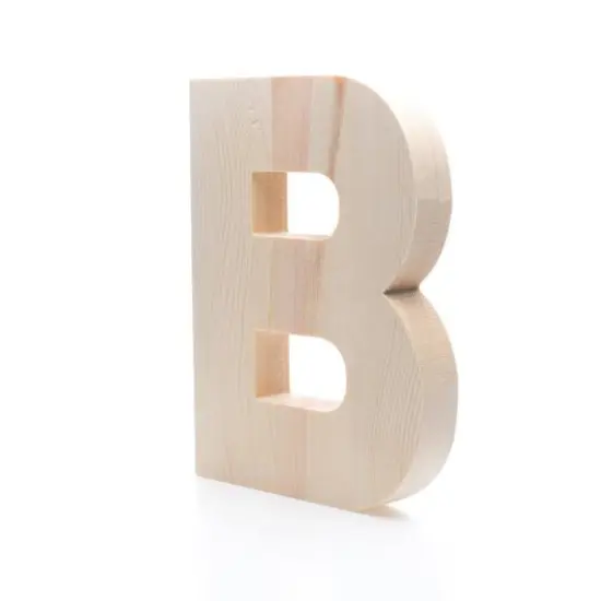 Hampton Art&trade; 8" Chunky Wood Letter B {4}