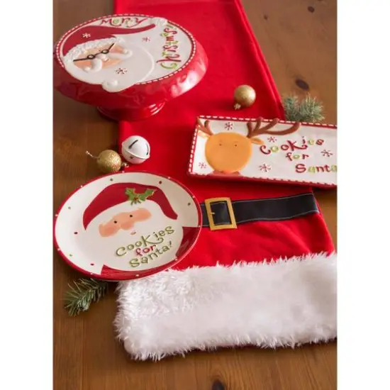 DII&reg; Ceramic Santa Cake Plate with Stand {6}