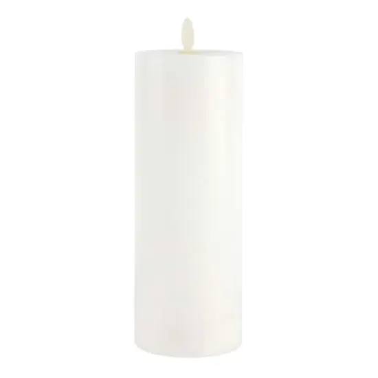 3" x 8" Moving Flame LED Wax Pillar Candle by Ashland&reg; White {1}