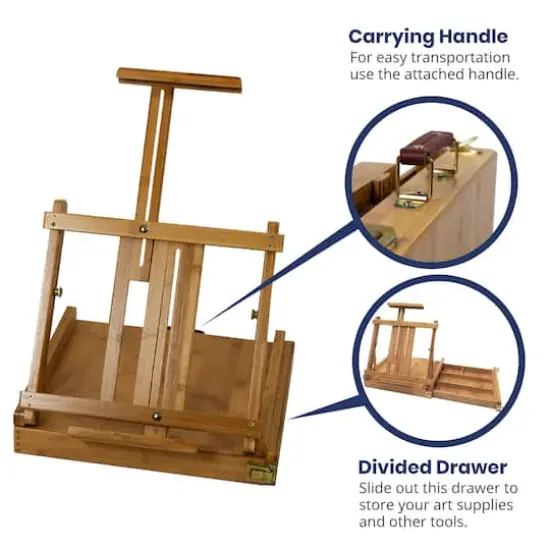 Pacific Arc Compact Tabletop Easel with Storage {4}