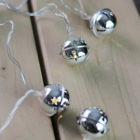 8ct. White LED Jingle Bell Novelty String Lights {7}