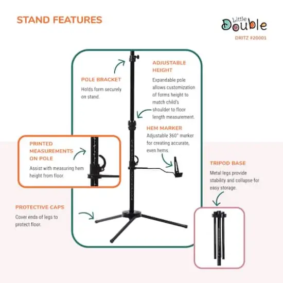 Dritz&reg; Little Double Child Dress Form with Adjustable Tri-Pod Stand {8}