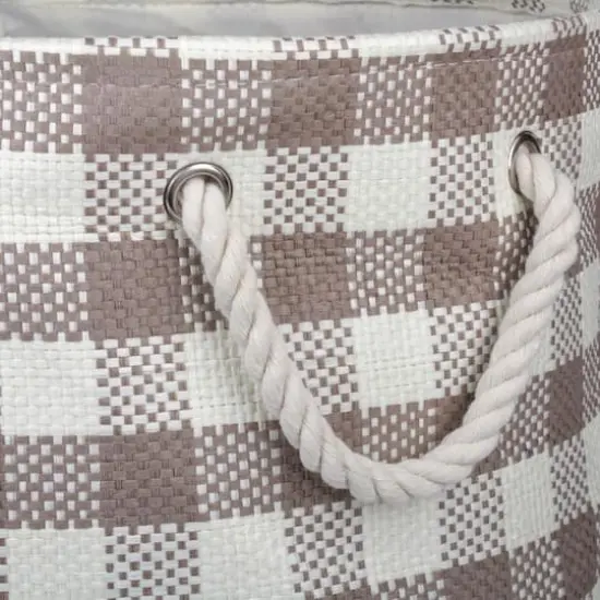 DII&reg; Large Round Checkers Paper Bin Stone {6}