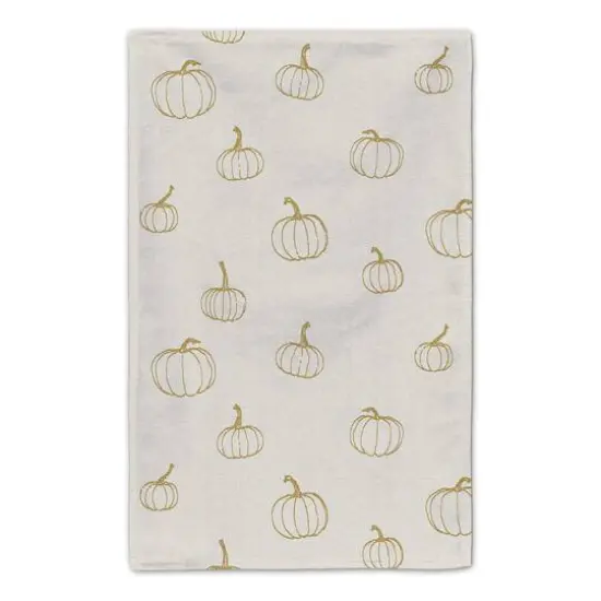 Give Thanks Mustard Pumpkin Tea Towel Set {6}