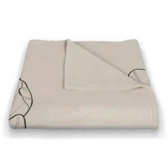 Simple Poppy I 50" x 60" Coral Fleece Blanket {3}