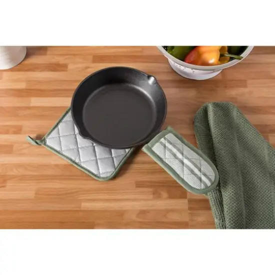 DII&reg; Chef Stripe Pan Handles, 3ct. Artichoke Green {4}