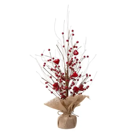 Glitzhome&reg; 18" Valentine's Berry Heart Table Tree {1}