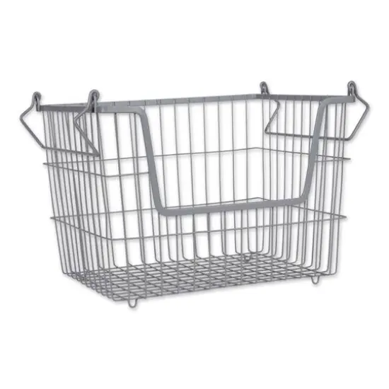 DII&reg; Medium Rectangle Metal Basket Cool Gray {7}