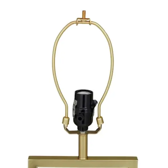 CosmoLiving by Cosmopolitan White Marble Modern Table Lamp, 27" x 15" x 9" {5}