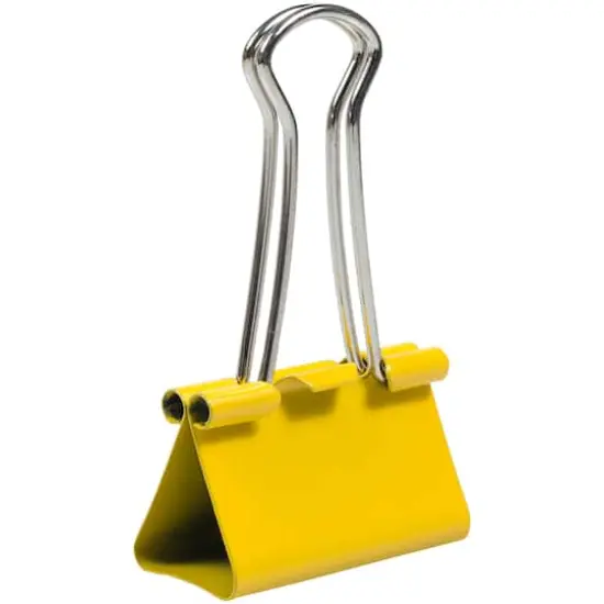 JAM Paper 1.25" Colorful Binder Clips, 30ct. Yellow {4}