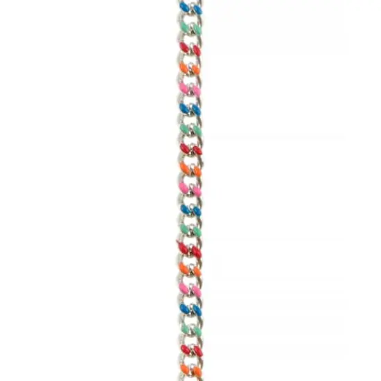 18" Rhodium Enamel Curb Chain by Bead Landing&trade; {1}