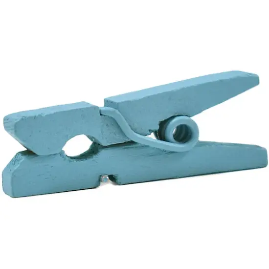 JAM Paper 7/8" Wood Clothespins, 100ct. Blue {5}