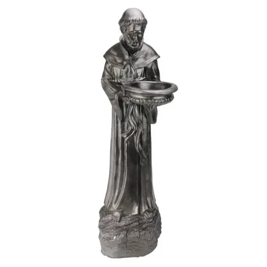 24" St. Francis of Assisi Bird Feeder Garden Statue {1}