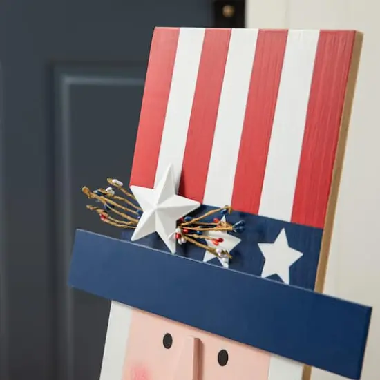 Glitzhome&reg; 36" Patriotic Americana Uncle Sam Porch D&eacute;cor {6}