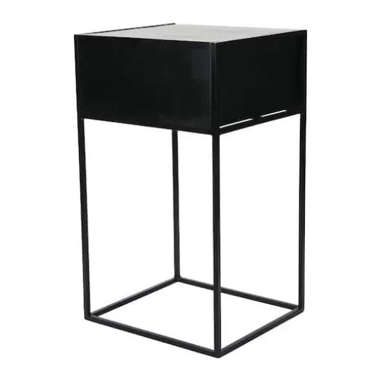 Hello Honey&reg; 22" Black Cane & Mango Wood End Table {5}