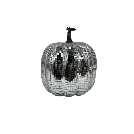 7.75" Disco Pumpkin Tabletop D&eacute;cor by Ashland&reg; Silver {3}