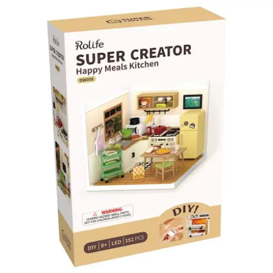 Rolife&reg; Super Creator Happy Meals Kitchen DIY Miniature Kit {8}