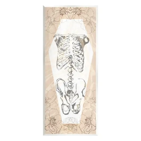 Stupell Industries Floral Skeleton Halloween Layered Wall Plaque Art {1}