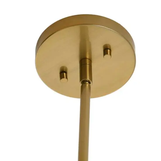 Hello Honey&reg; Robert Stevenson Lighting Harper 19" Black and Brass 5-Light Exposed Bulb 2-Tone Metal Chandelier {7}