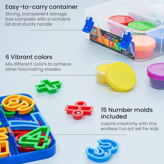 Arteza&reg; Kids Numeric Dough Kit, 21 pcs {3}