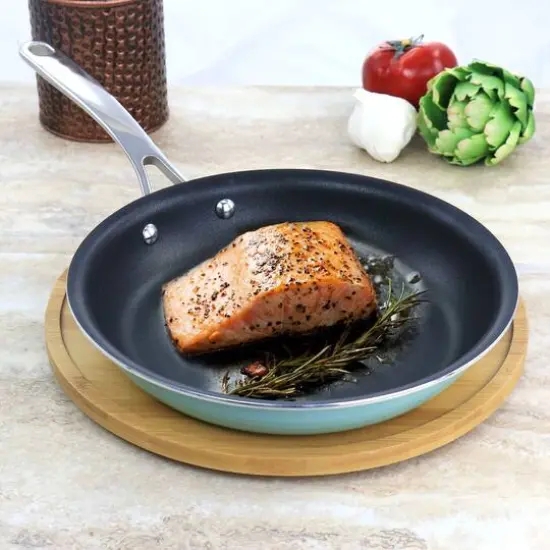 Martha Stewart 10" Turquoise Aluminum Frying Pan {7}