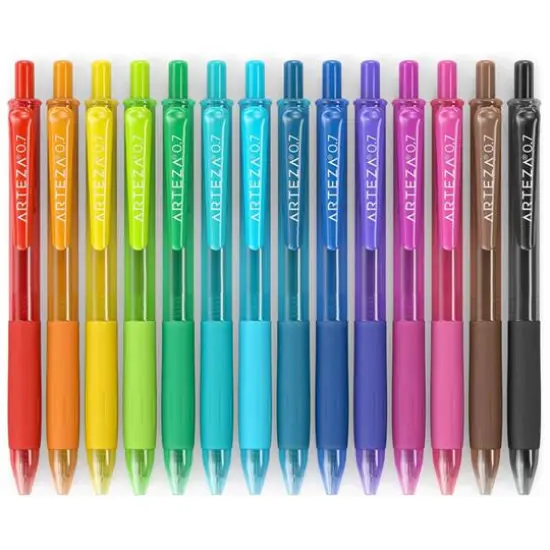 Arteza&reg; Vibrant Colors Retractable Gel Pen Set {4}