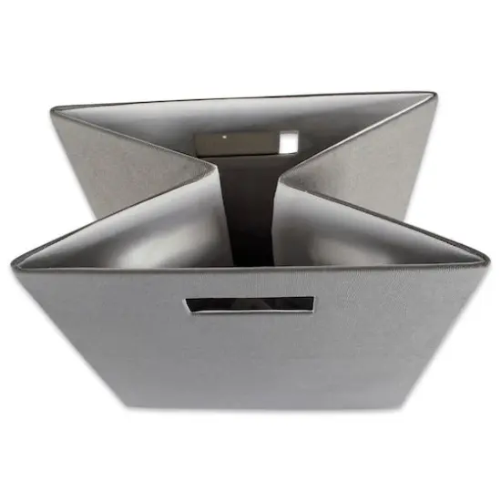 DII&reg; 13" Polyester Solid Storage Cube Gray {5}