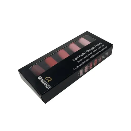 Rembrandt 5 Color Cool Reds Half Stick Soft Pastel Set {4}