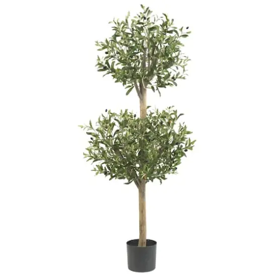 4.5ft. Potted Olive Double Topiary Tree {1}