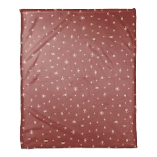 Red Twinkle Coral Fleece Blanket {1}