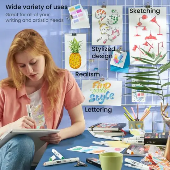 Arteza&reg; EverBlend&reg; Ultra Classic Tones Dual Tip Alcohol Marker Set {6}