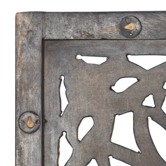 Set of 2 Brown Wood Traditional Wall Decor, 48" x 16" {7}