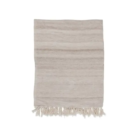 Hello Honey&reg; Woven M&eacute;lange Wool & Cotton Slub Throw With Fringe {1}