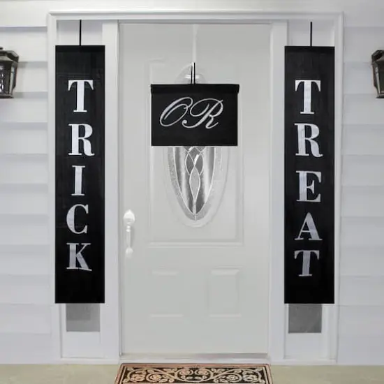 Black & White Trick or Treat Outdoor Halloween Banners, 3ct. {3}