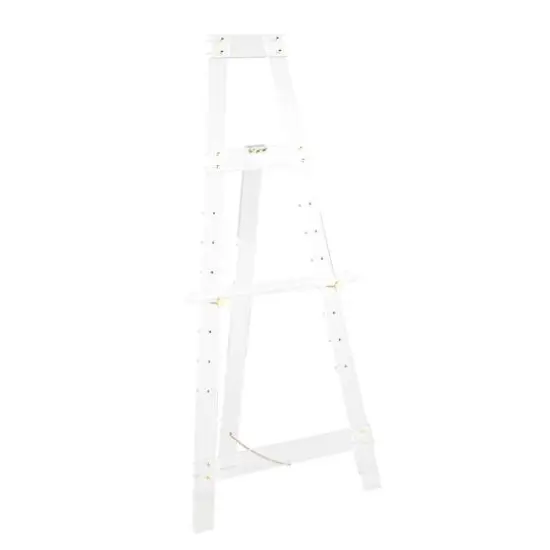 57" Clear Acrylic Plastic Adjustable 7-Tier Display Easel with Gold Metal Hardware & Chain Support {6}