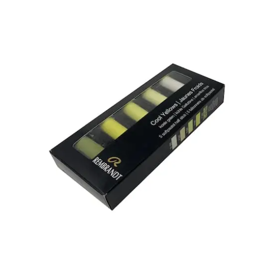 Rembrandt 5 Color Cool Yellows Half Stick Soft Pastel Set {4}