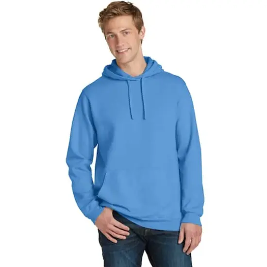 Port & Company&reg; Beach Wash Garment-Dyed Pullover Hooded Adult Sweatshirt Blue Moon {4}