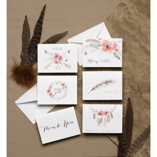 JAM Paper Blank Free Spirit Thank You Cards Set, 36ct. {3}