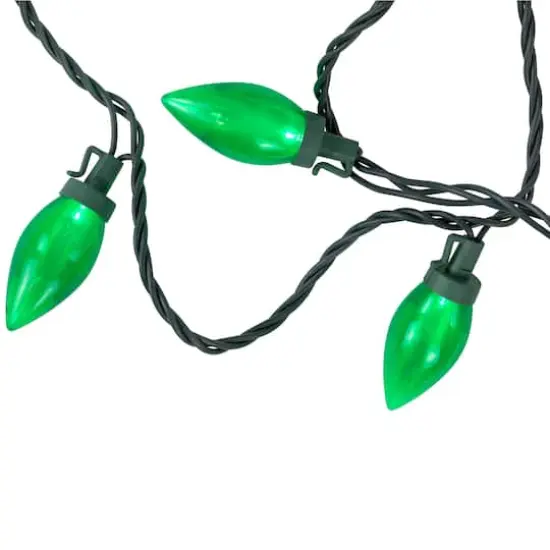 25ct. LED Christmas String Lights Green {9}