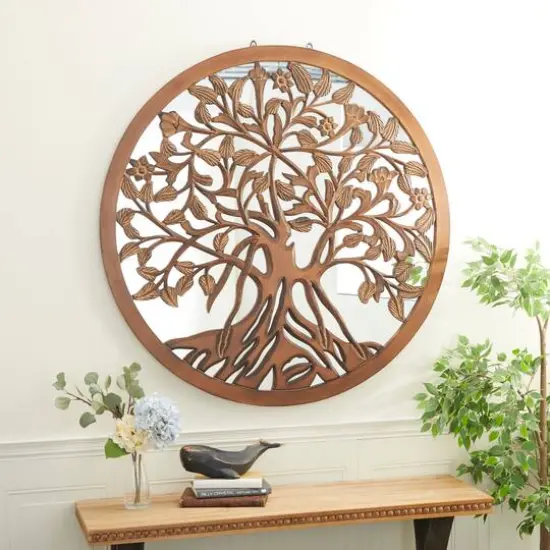 Brown Industrial Wood Console Table, 31" x 51" {9}