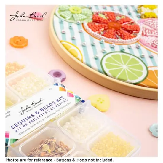 John Bead Mixed Sequins & Beads Kit Red {6}
